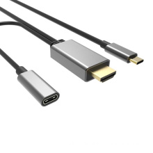 USB-C to HDMI Cable with USB-C/F (PD 3.0)